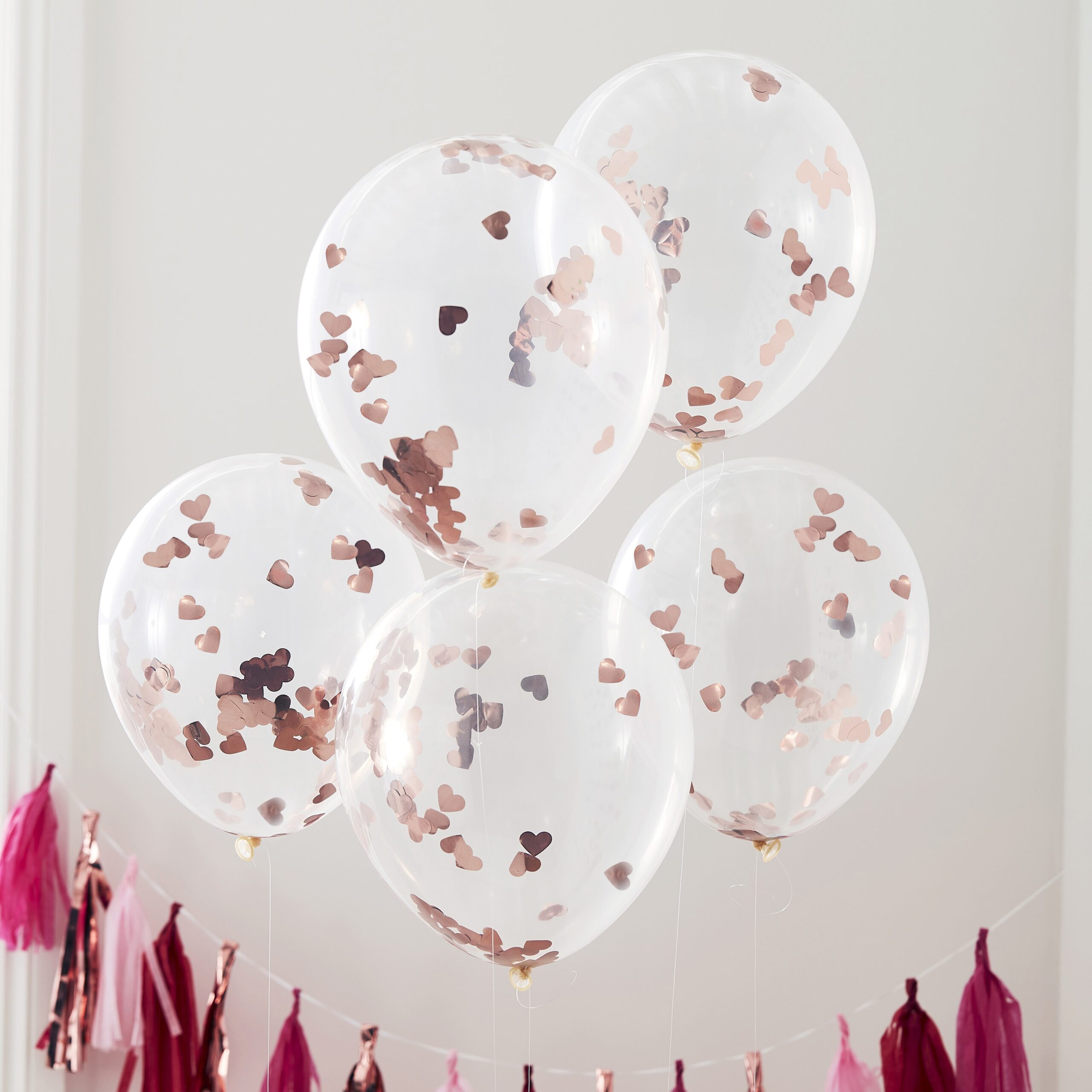 palloncini trasparenti con confetti